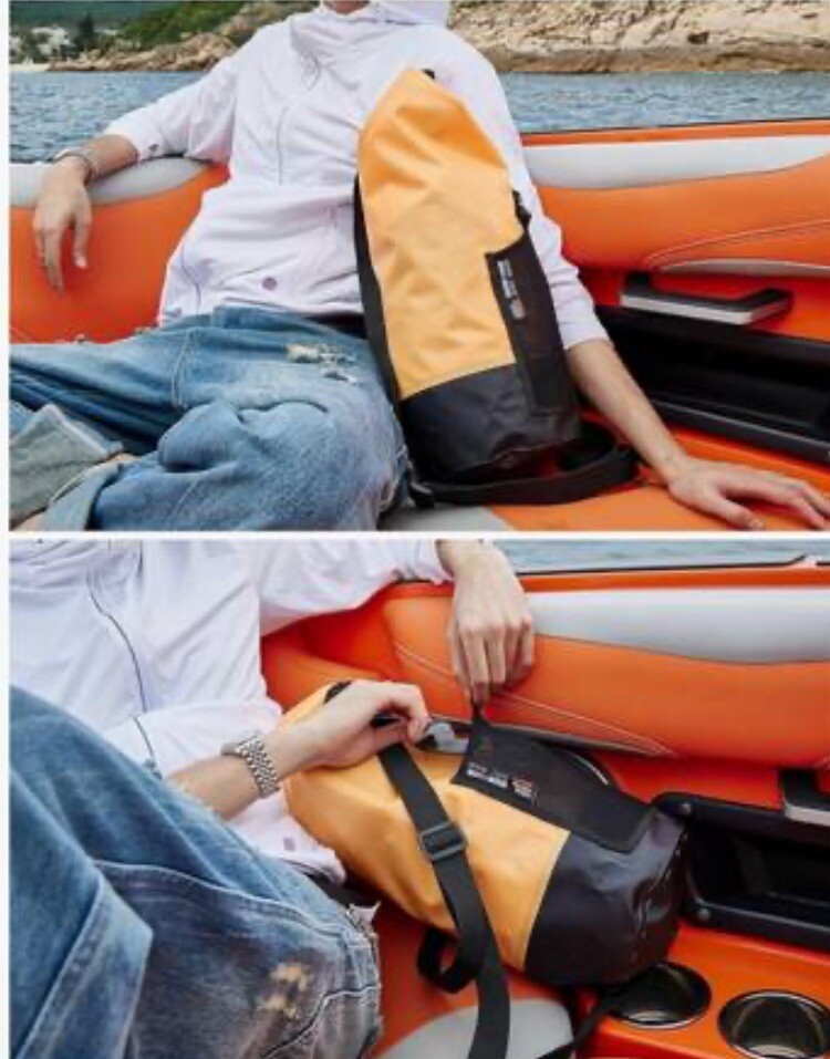 KEMIMOTO Waterproof Dry Bag Dry Sack 30L Orange Rafting Kayak Canoe Snowboarding