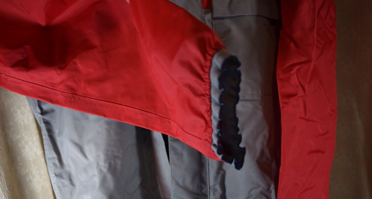 Henri Lloyd Nylon Sailing Boating Suit Red/Gray Crown Proofed BRI-Nylon