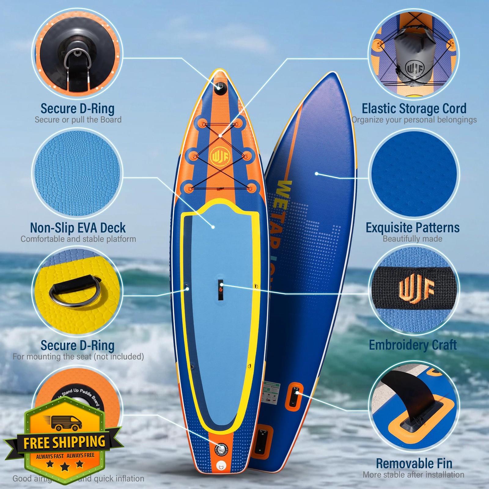 Wetarjoyfre Inflatable SUP 11ft Blue WJF-COL-blue