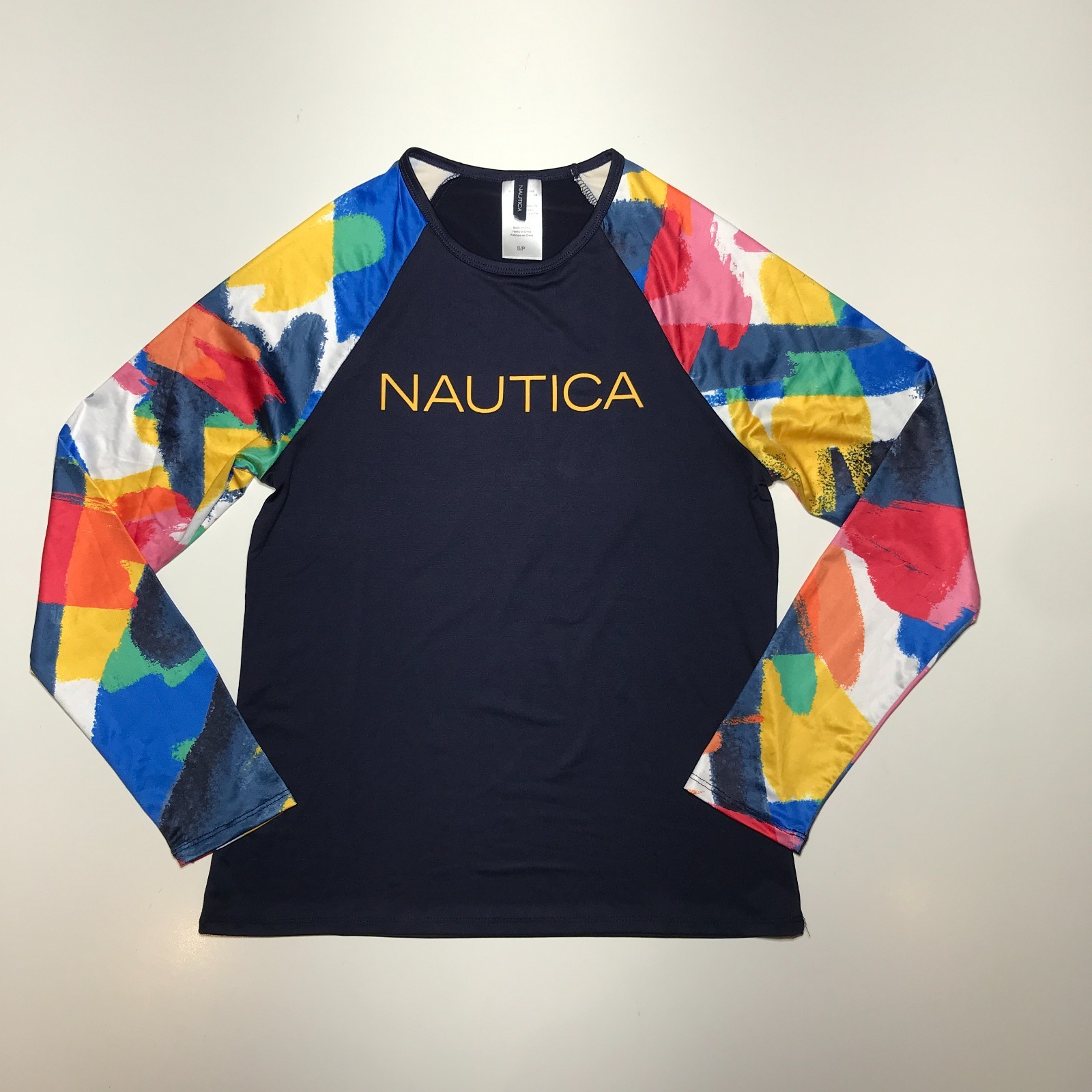 Nautica Womens Long Sleeve Rashguard UPF 30+ UV Sun Protection Swim Shirt Small
