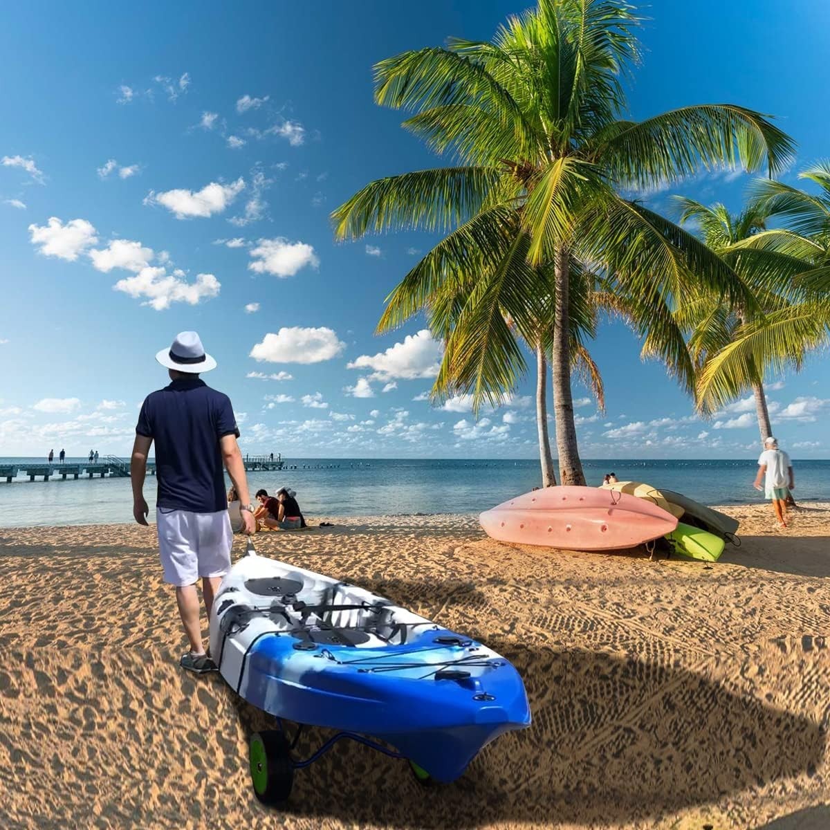 Foldable Kayak Cart – Heavy-Duty 165 lbs Capacity, Easy Transport for Kayaking