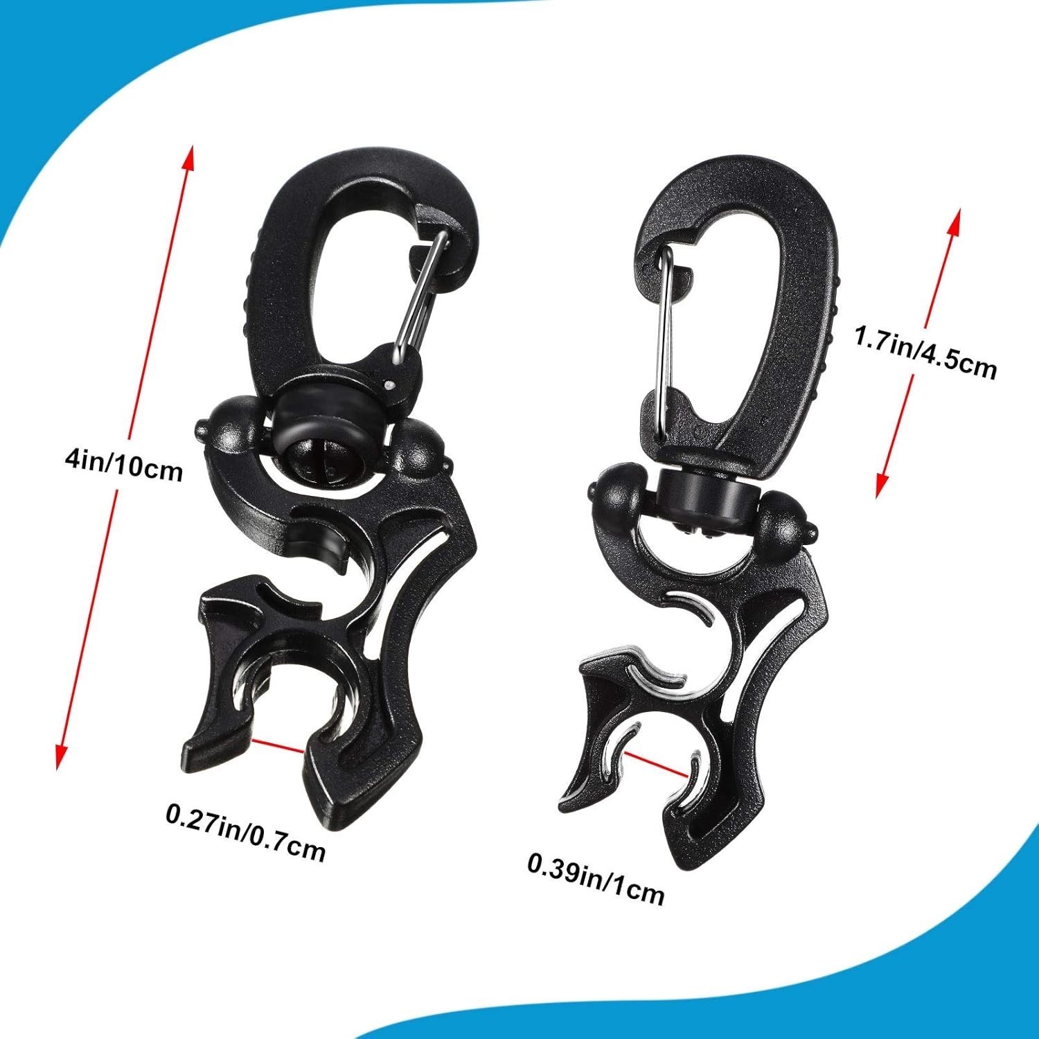 Scuba Dive Hose Holder Clip Accessories Diving Gear Holder Double Bcd Hose Cl…