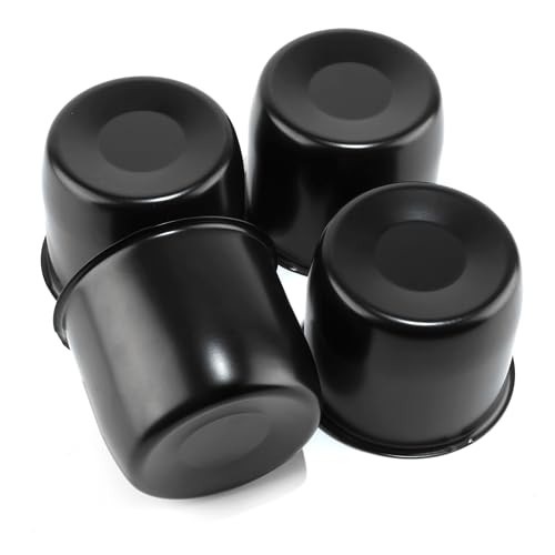 4Pcs 4.25″ Push Through Wheel Center Caps Stainless Trailer Hub Cap for Truck