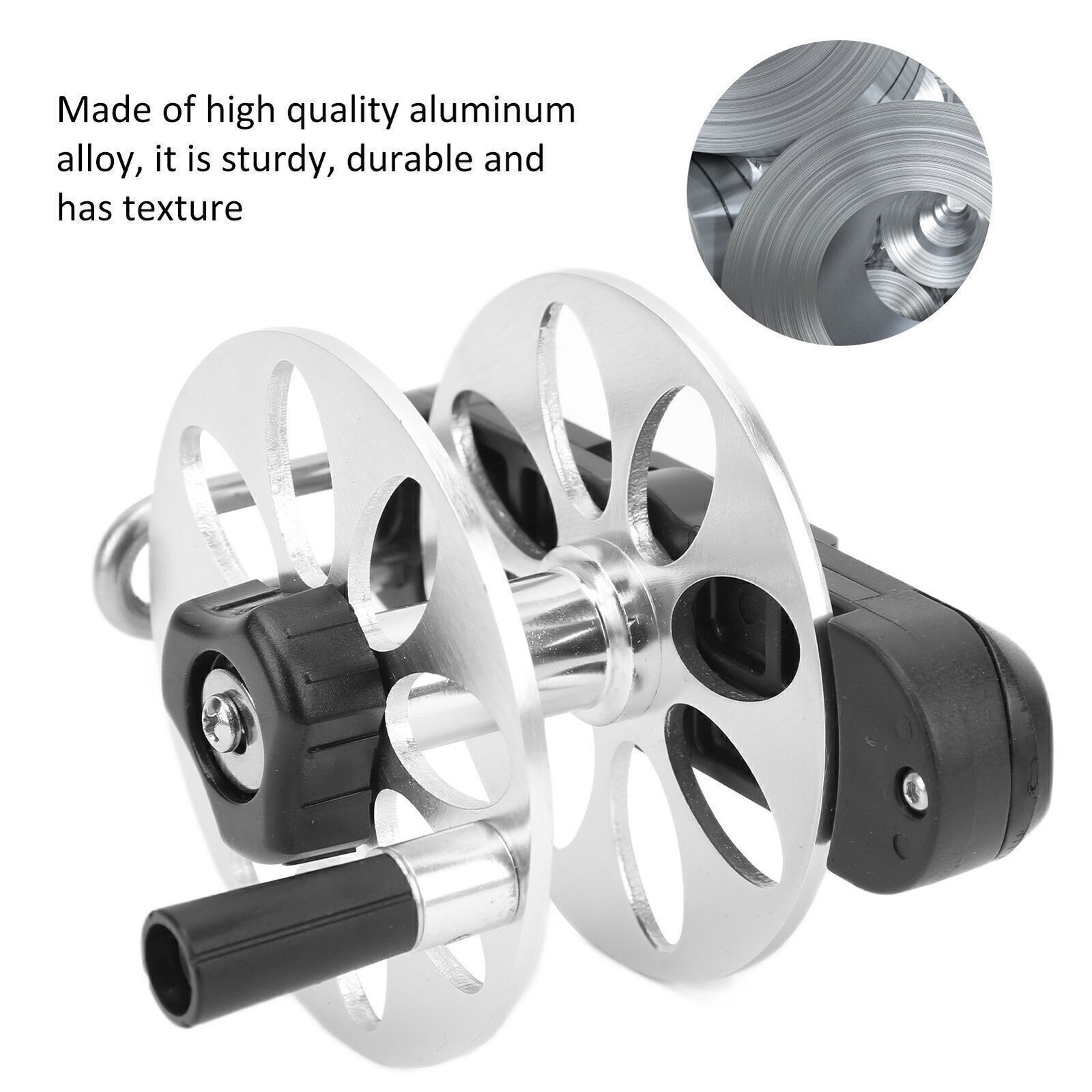 Durable Speargun Reel Aluminum Alloy Tightening Knob Fishing Reel Foldable
