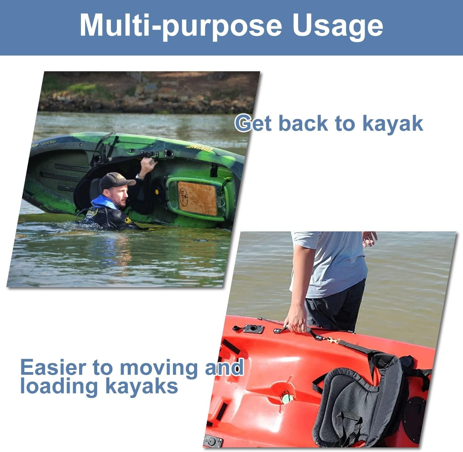“Kayak Handles 2 Pack,Kayak Carry Handle with Rivets,Kayak Handles,Kayak Handl..