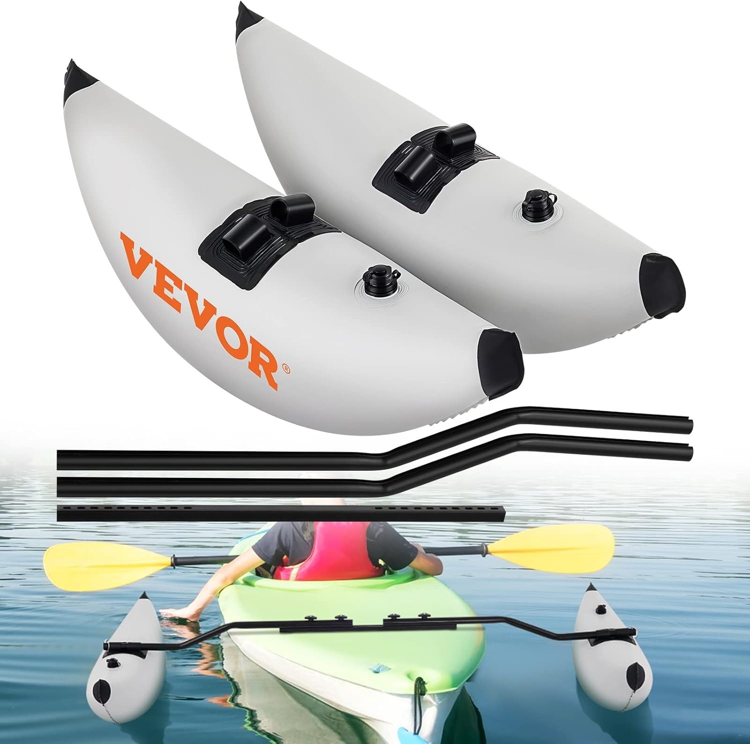 Professional PVC Kayak Stabilizer Kit – 2 PCS Adjustable for Optimal Stability