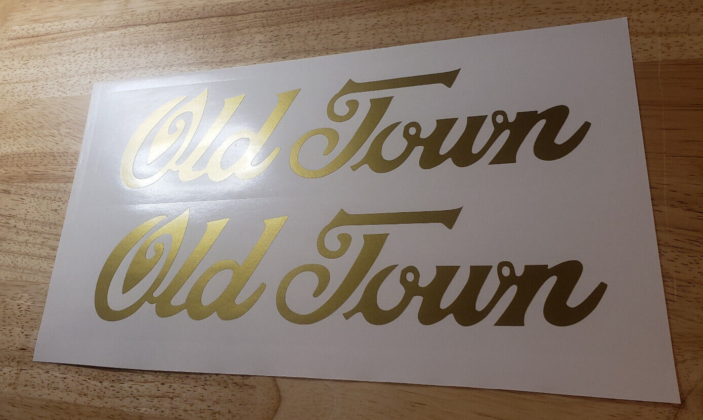 old town Kayak Canoe Decals Stickers GOLD 10″ (2) FAST USA!