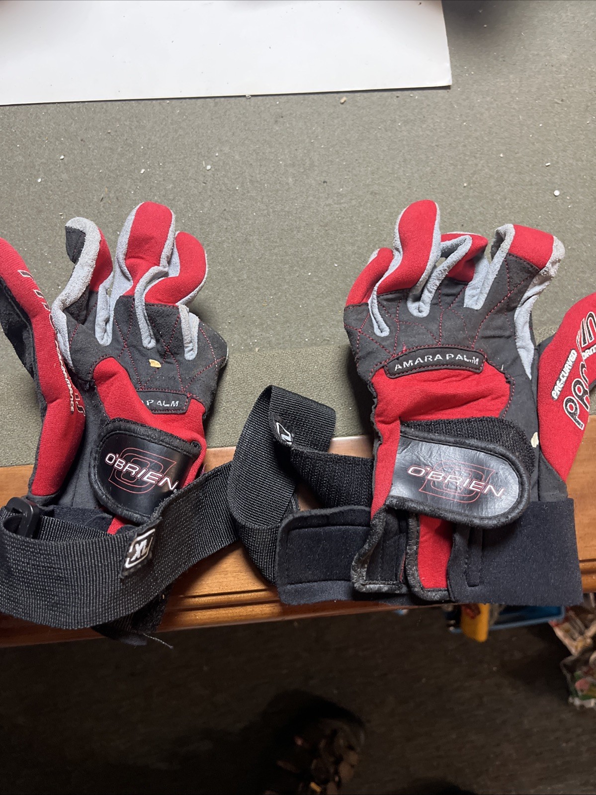 2 Pairs O’Brien Pro Water Ski Gloves Amara, X-Large Wrist Binding Slalom