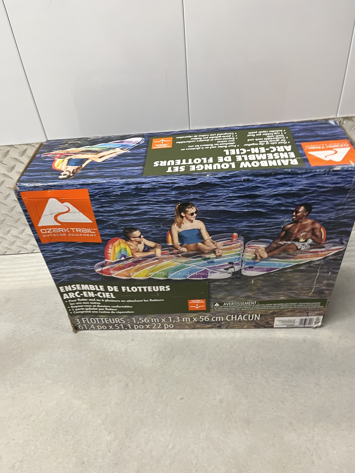 Ozark Trail 3-Piece Rainbow Inflatable Pool & Lake Float Set