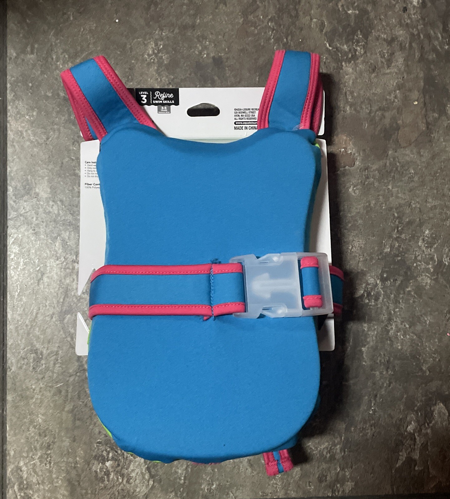 Swim School Progressive Swim Trainer Level 3 Safety Vest Ages 3-5 Max 38 lbs