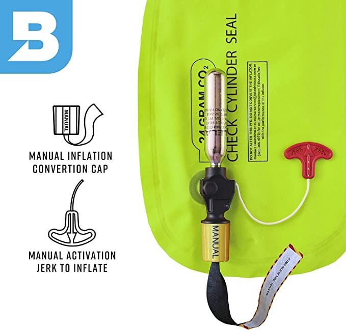 Bluestorm A/M-26 Inflatable Life Jacket – Deep Blue – US Coast Guard Approved