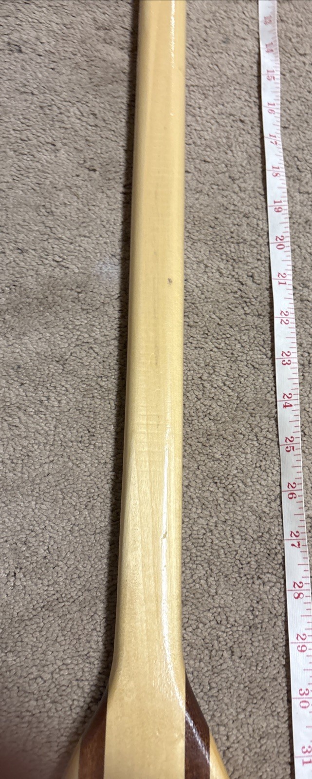 Vtg Feather Brand Canoe Paddle 46.5” Wood Caviness Woodworking Alabama USA