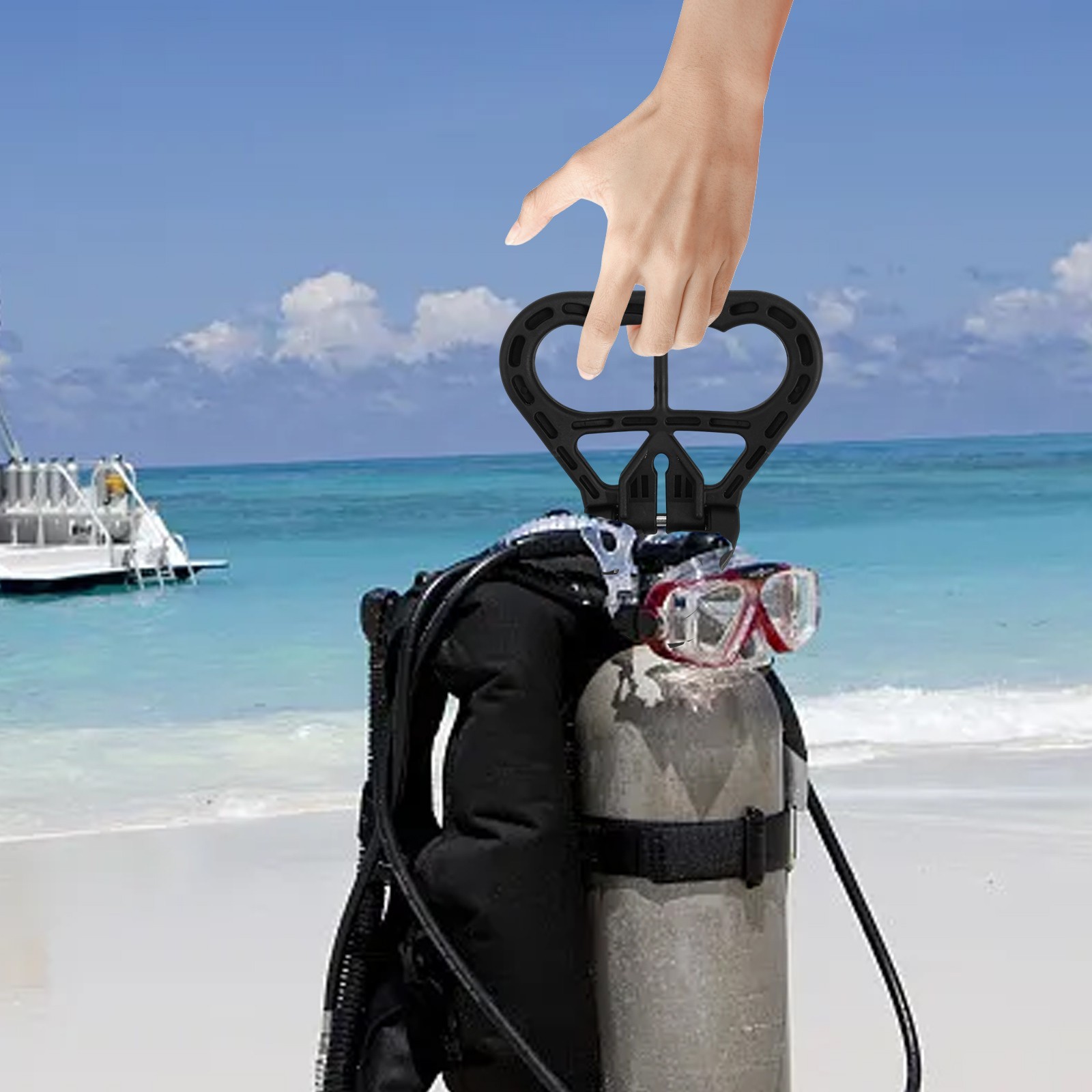 Easy to Use Dive Tank Handle for Comfortable Transportation of Air Bottles