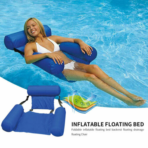 Inflatable Foldable Floating Bed Float Chair Beach Swimming Pool Raft Water Toy