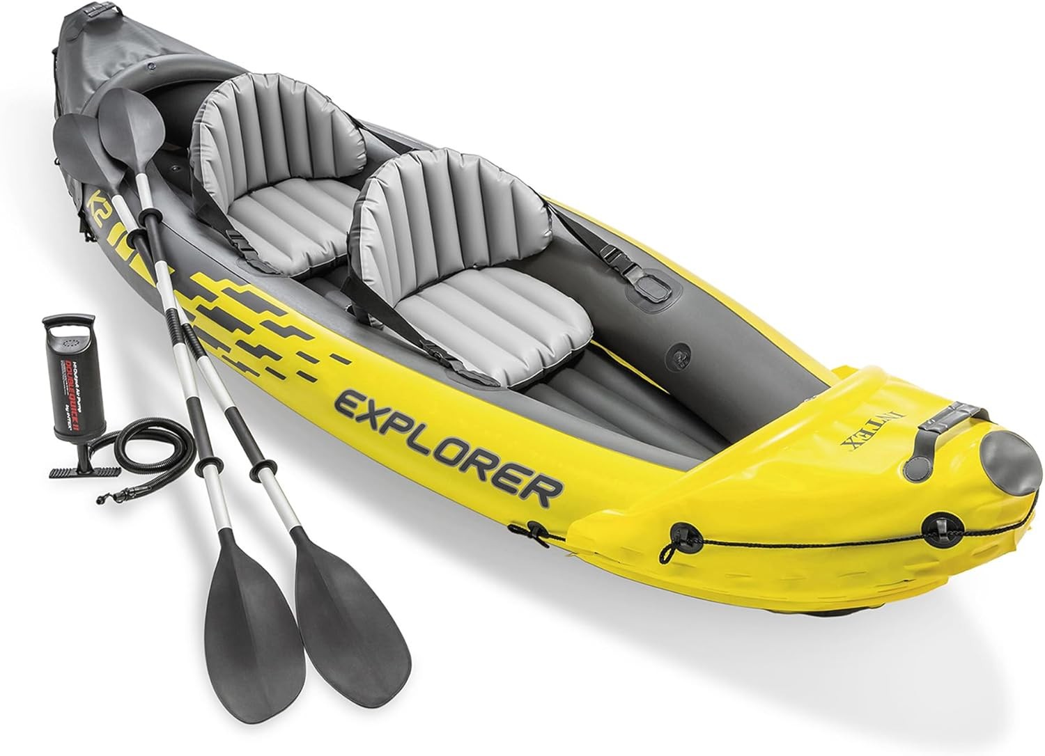 Intex Explorer K2 Inflatable Kayak Set 86in Aluminum Oars and Pump 68307EP