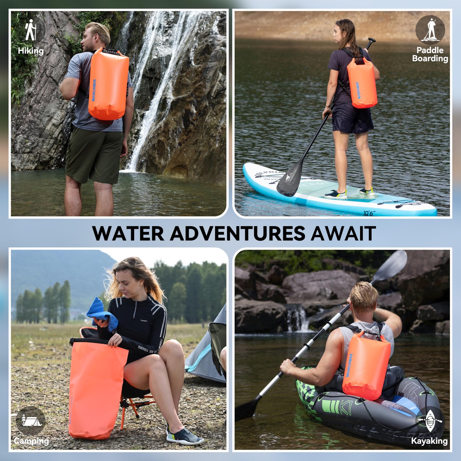 Waterproof Dry Bag 5L-40L Floating Roll Top Sack for Outdoor Gear