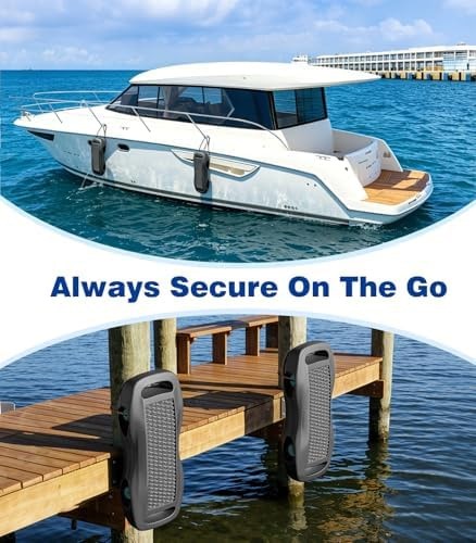 Boat Fenders Boat Bumpers for Docking, 2-Pack Marine Grade EVA Flat Fenders f…