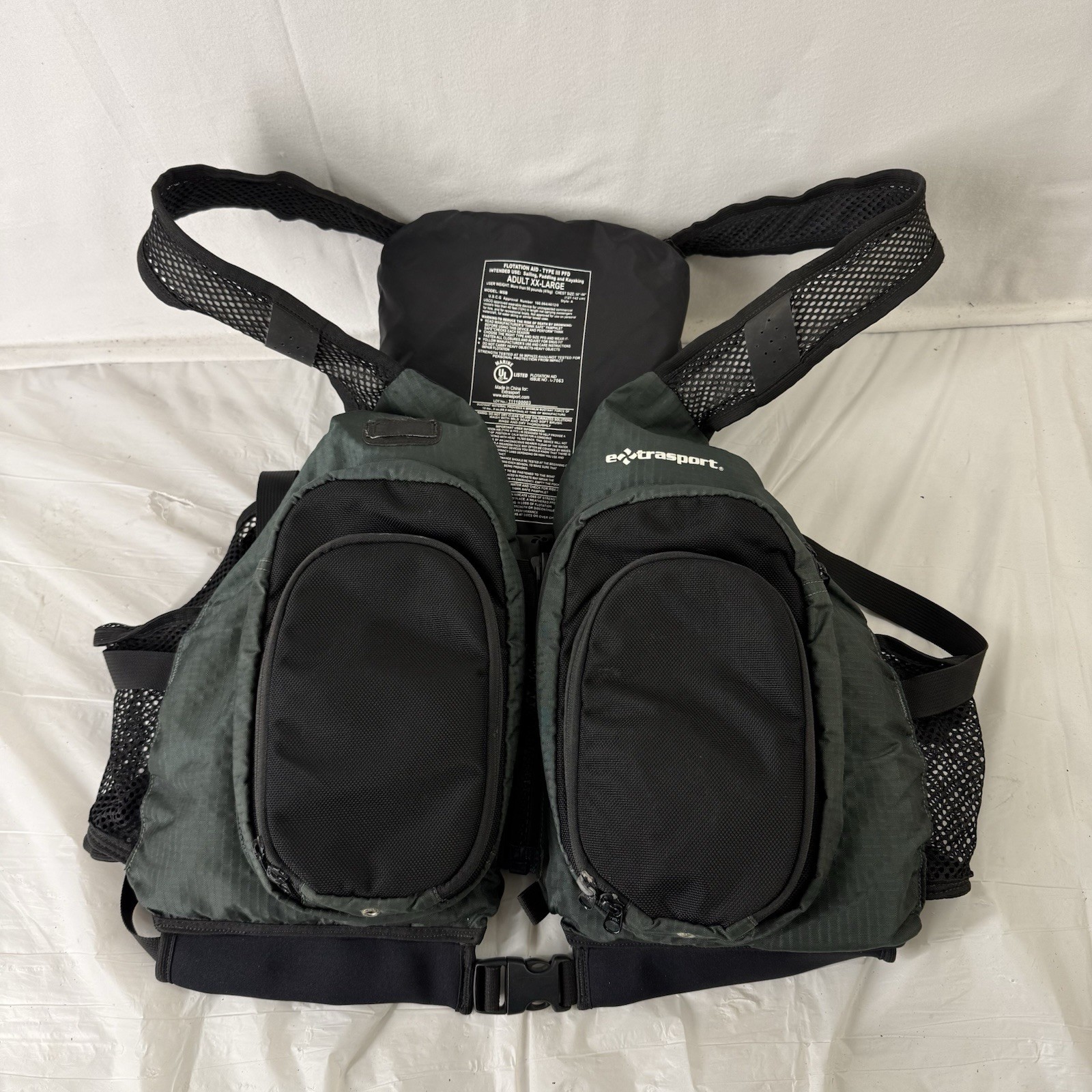 E1 Extrasport Sturgeon Kayak/Raft 2XL Personal Flotation Device/Life Jacket