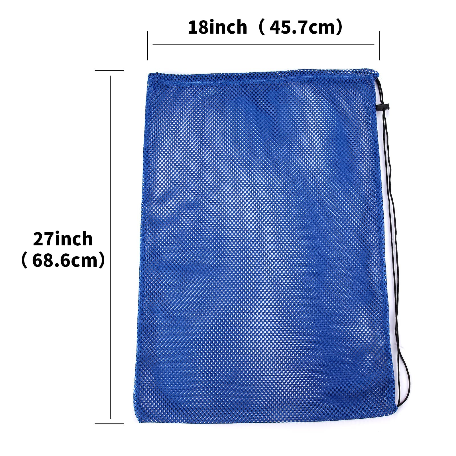 Yizerel 2 Packs Mesh Gear Bag for Snorkel 27inch x 18inch, Black & Blue