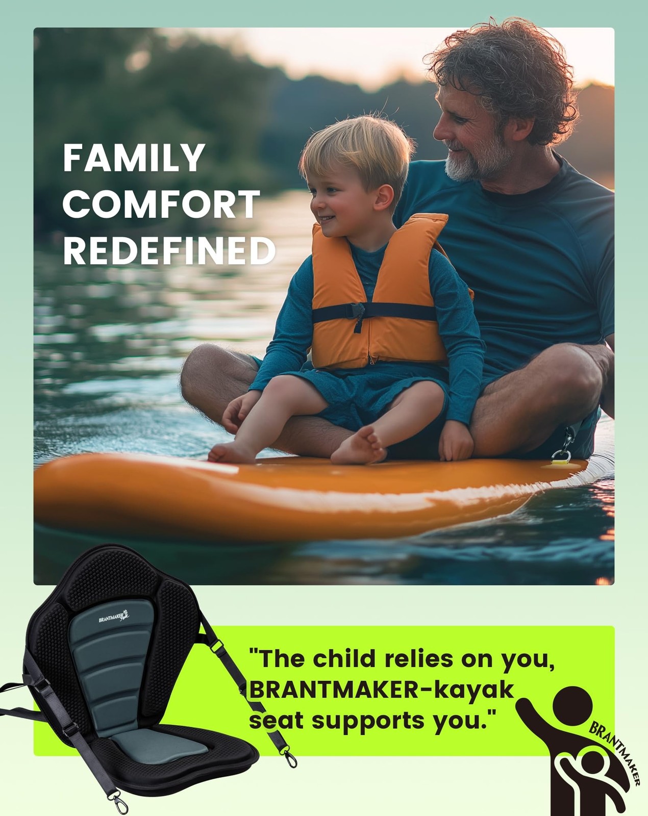 Kayak Seats with Back Support, Paddle Board Seat, Universal Thicken Cushion f…
