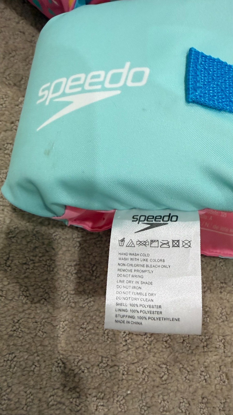 Speedo Child Swim Vest Floatation Jacket Pink Blue Toucan 33-55 lbs USCG