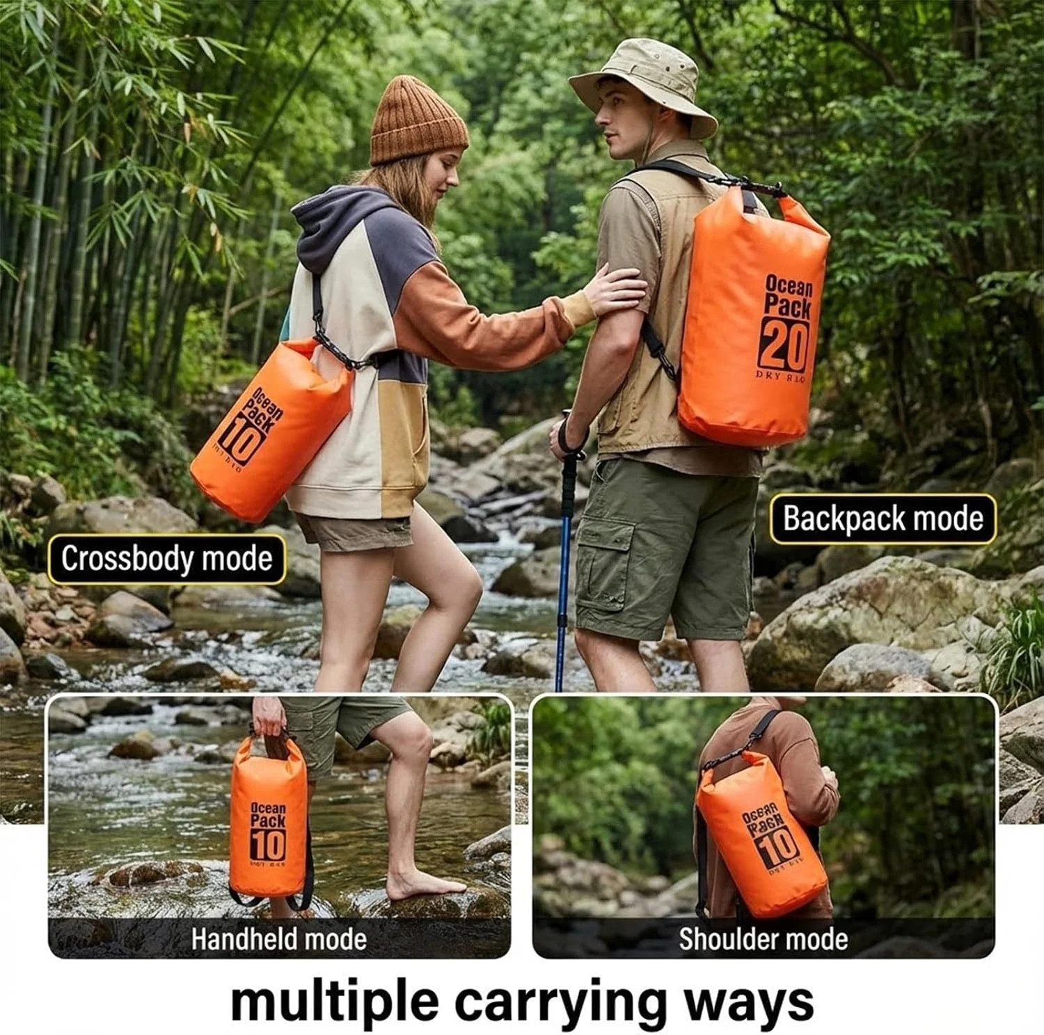 Floating Waterproof Dry Bag 5L/10L/15L/20L for women-Lightweight&Small waterproo