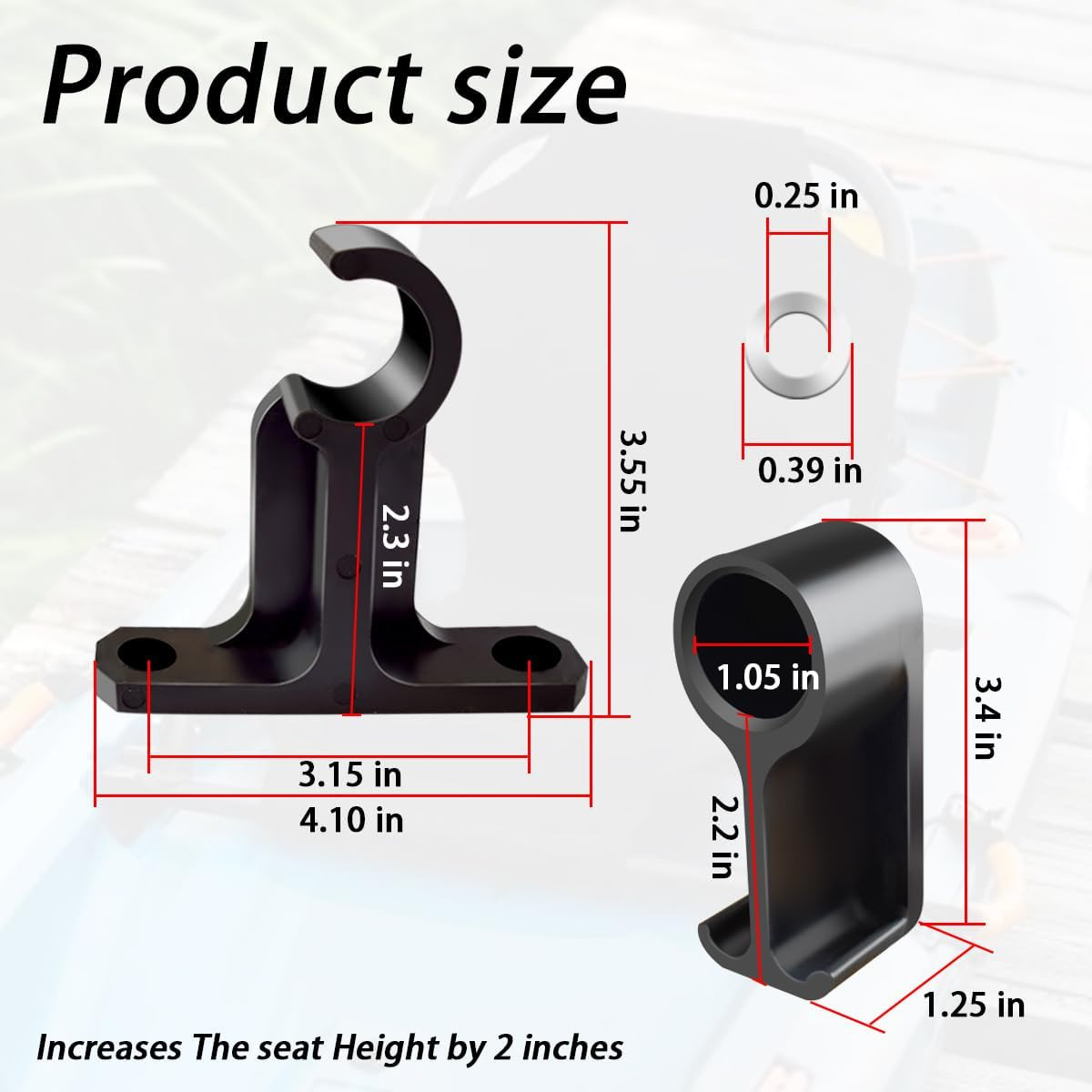 Kayak Seat Risers(Increases the Seat Height by 2 Inches) Compatible with Lifetim