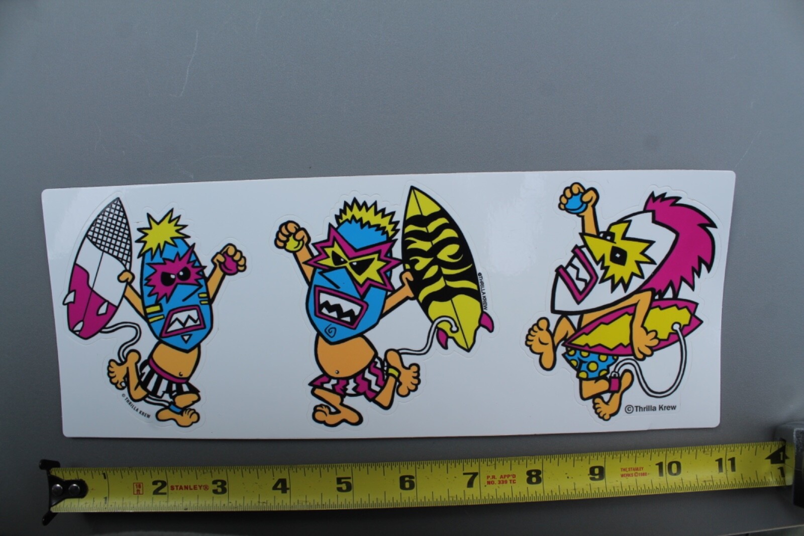 T&C Thrilla Krew Town & Country Tiki Natives Hawaii Surfing STICKER – Sheet of 3