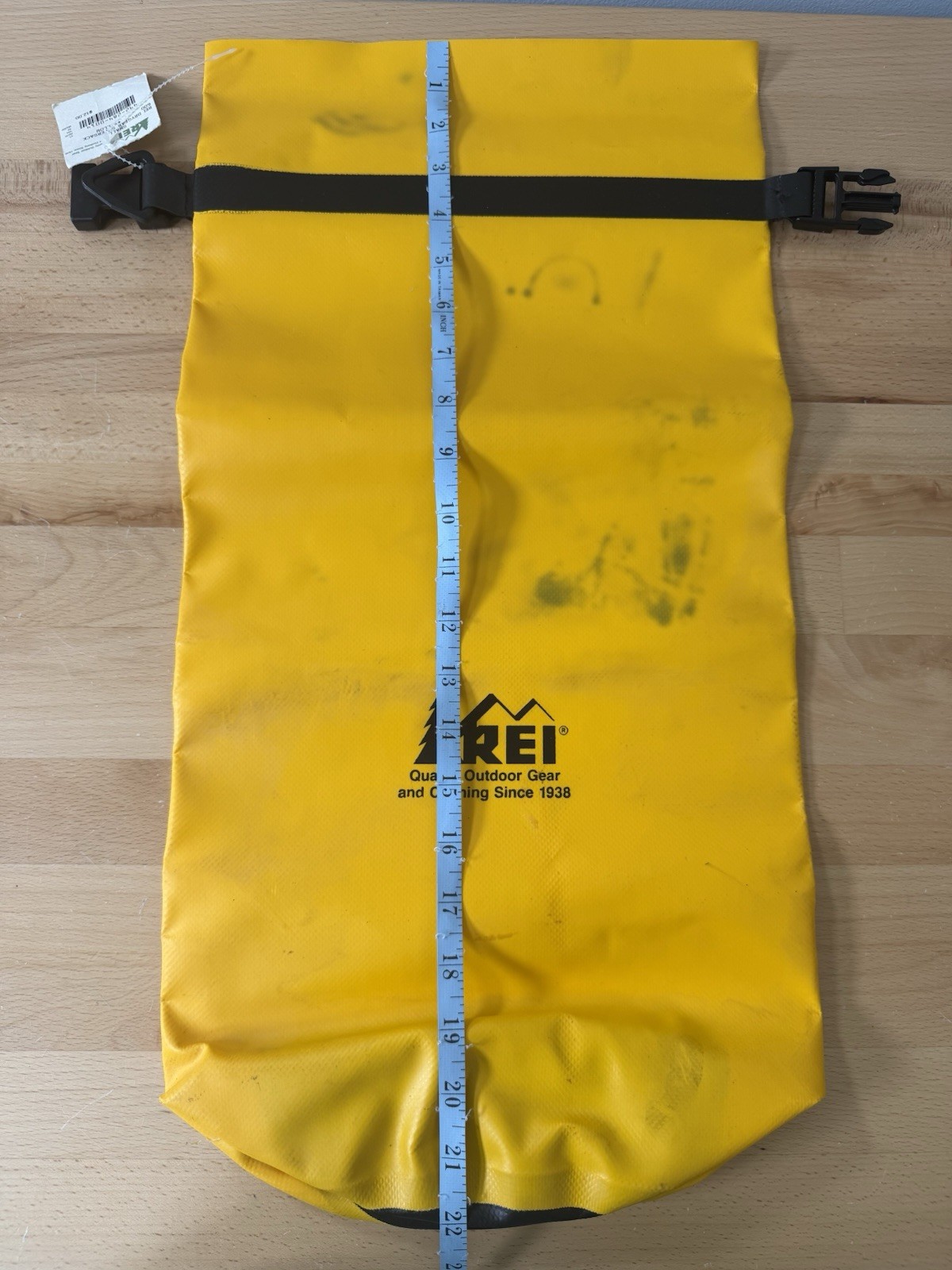 REI SUPERSACK Small Dry Bag 600 Cubic Inches 10L Bright Yellow NWT