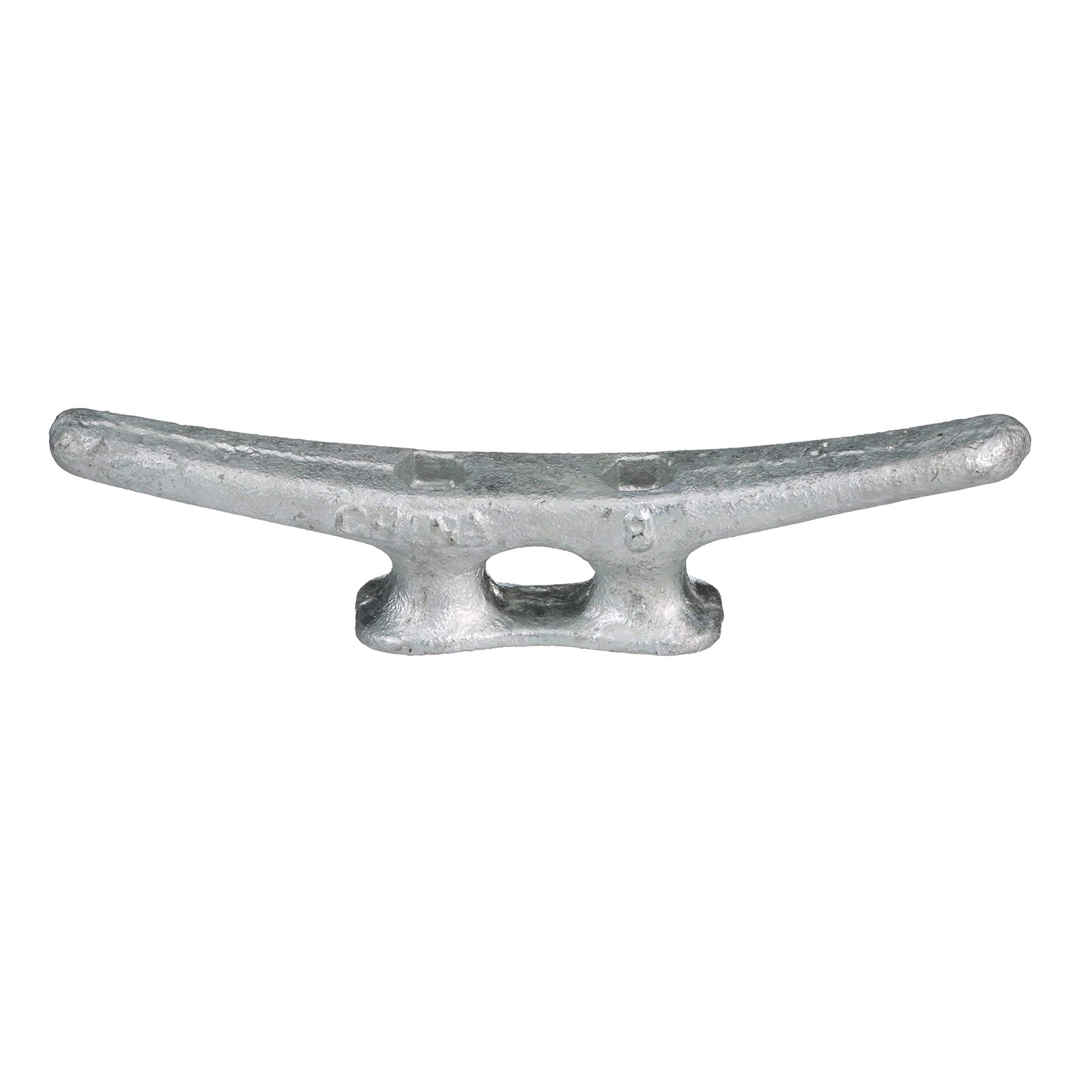 Open Base Dock Cleat Galvanized Gray Iron 8 In.