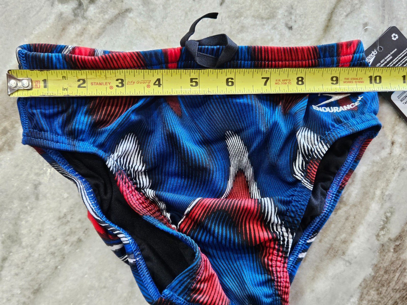 Speedo Competitive Endurance+ Red, White, Blue Swim Brief – Size 26 – FREE SHIP