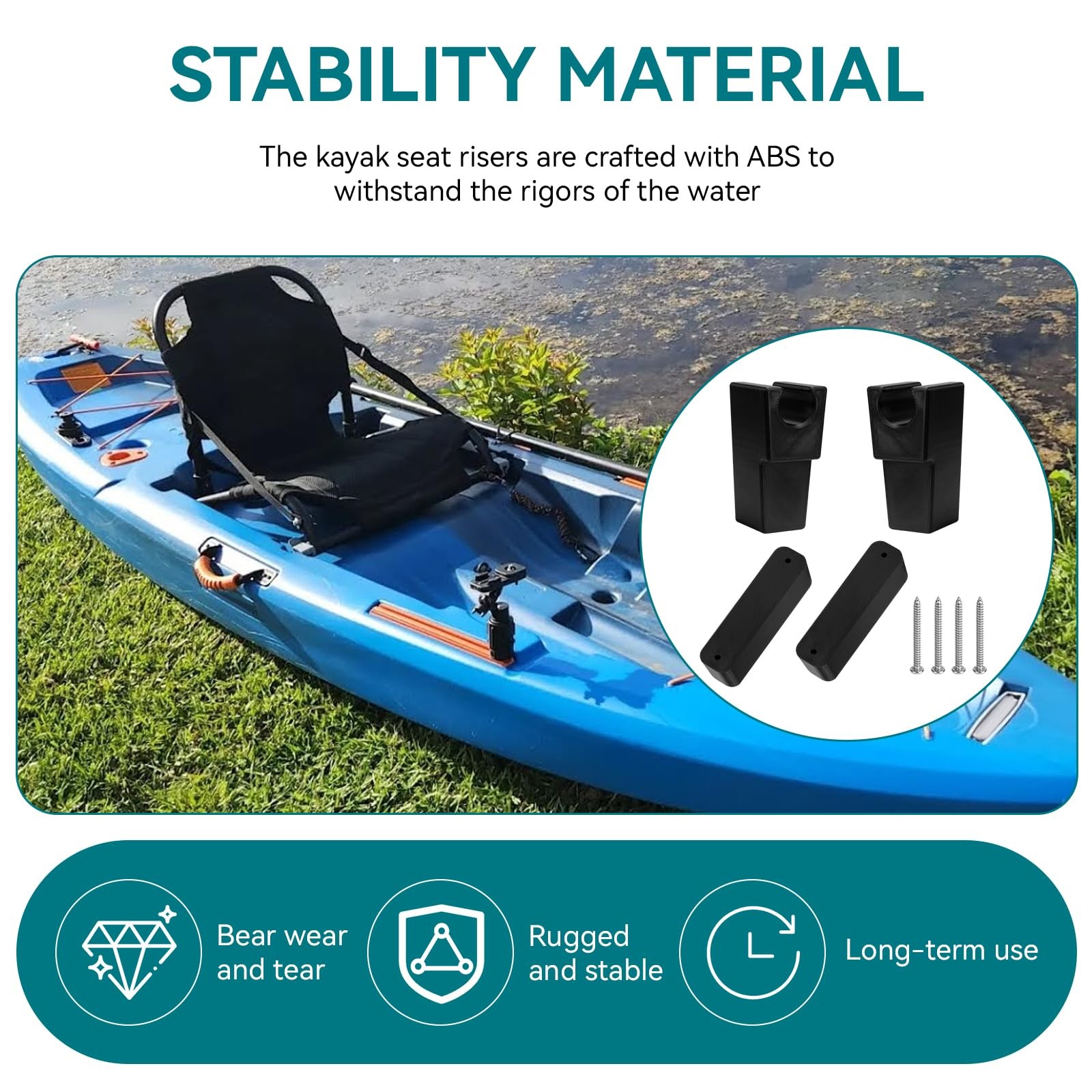 Kayak Seat Riser for Lifetime Tamarack Pro, Teton Angler, Kenai Pro Kayaks, R…