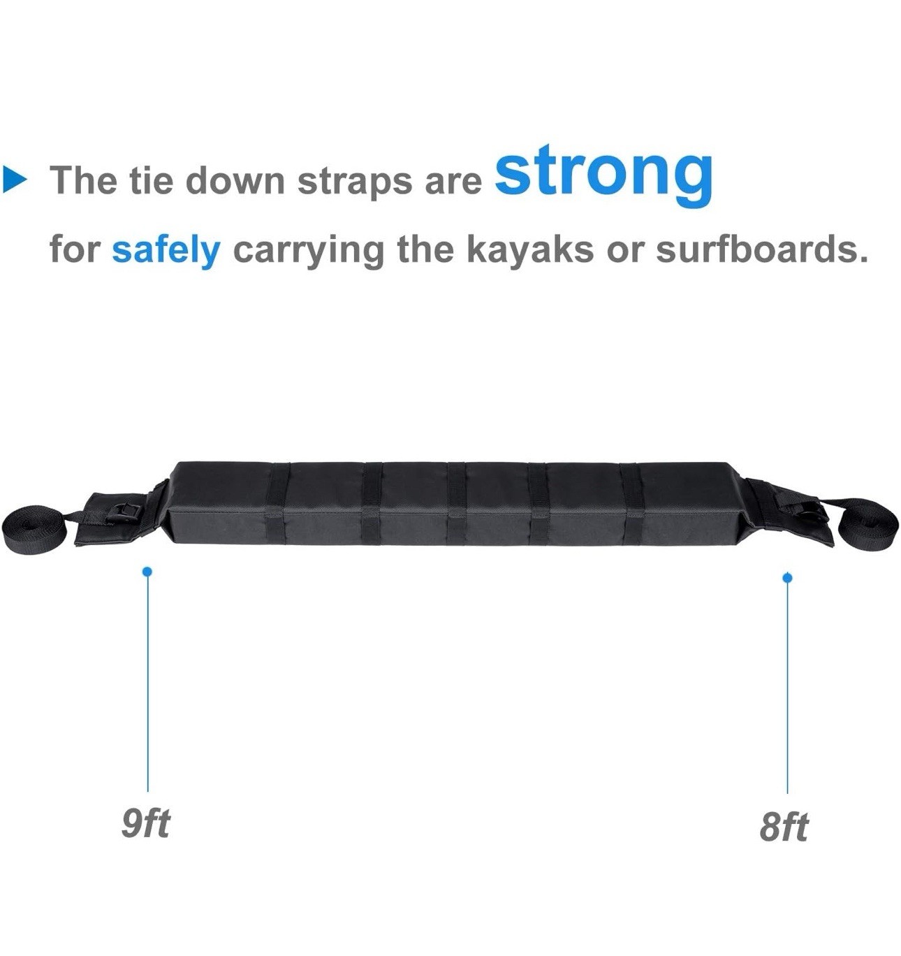 WOOWAVE Kayak Surfboard Roof Rack Pads Universal Car Soft Roof Rack And Carrier