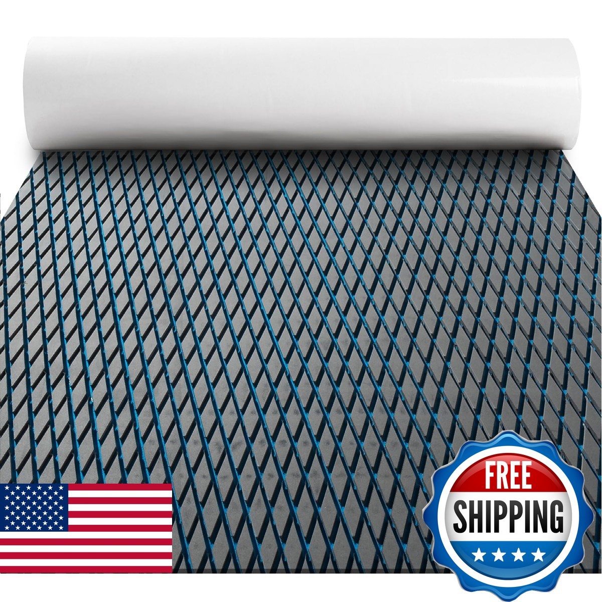 Focean – Eva Foam Decking Sheet- Small Diamond Marine Deck Mats Dark
