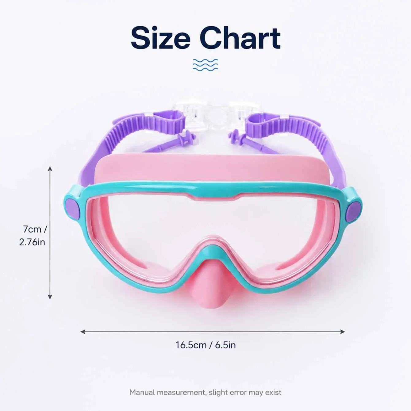 Swimming Goggles with Nose Cover Anti-Fog UV Protection Wide View