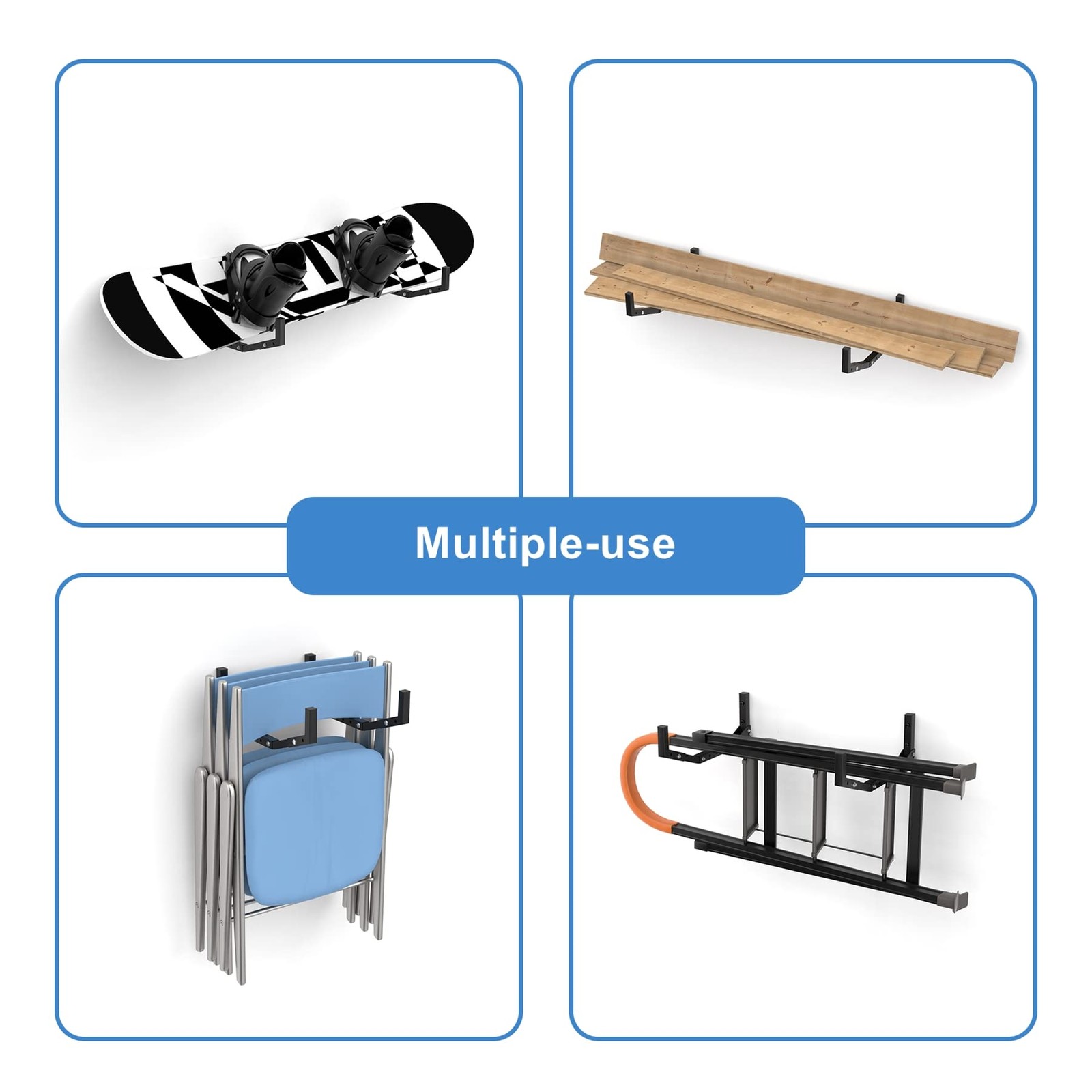 Wall Mount Kayak Storage Rack, Kayak Hooks for Garage Wall Hangers for Kayak,…