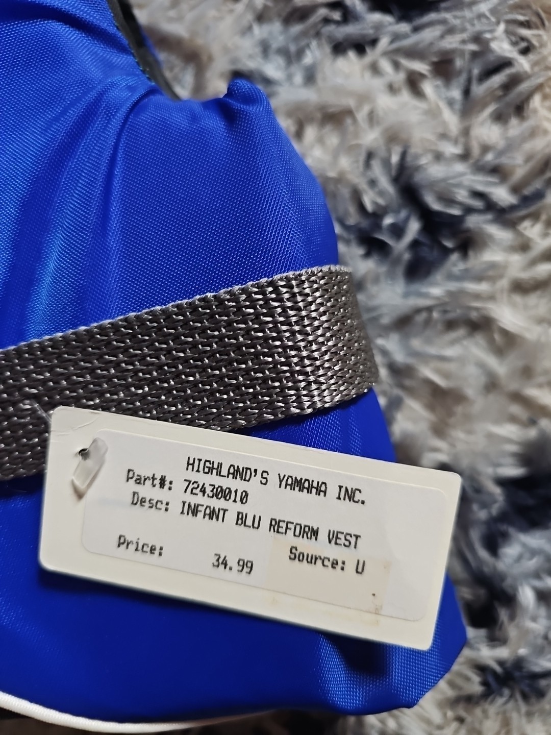 Slippery Reform Infant Life Vest Type 2 Blue/Black 7243-00-10 NWT