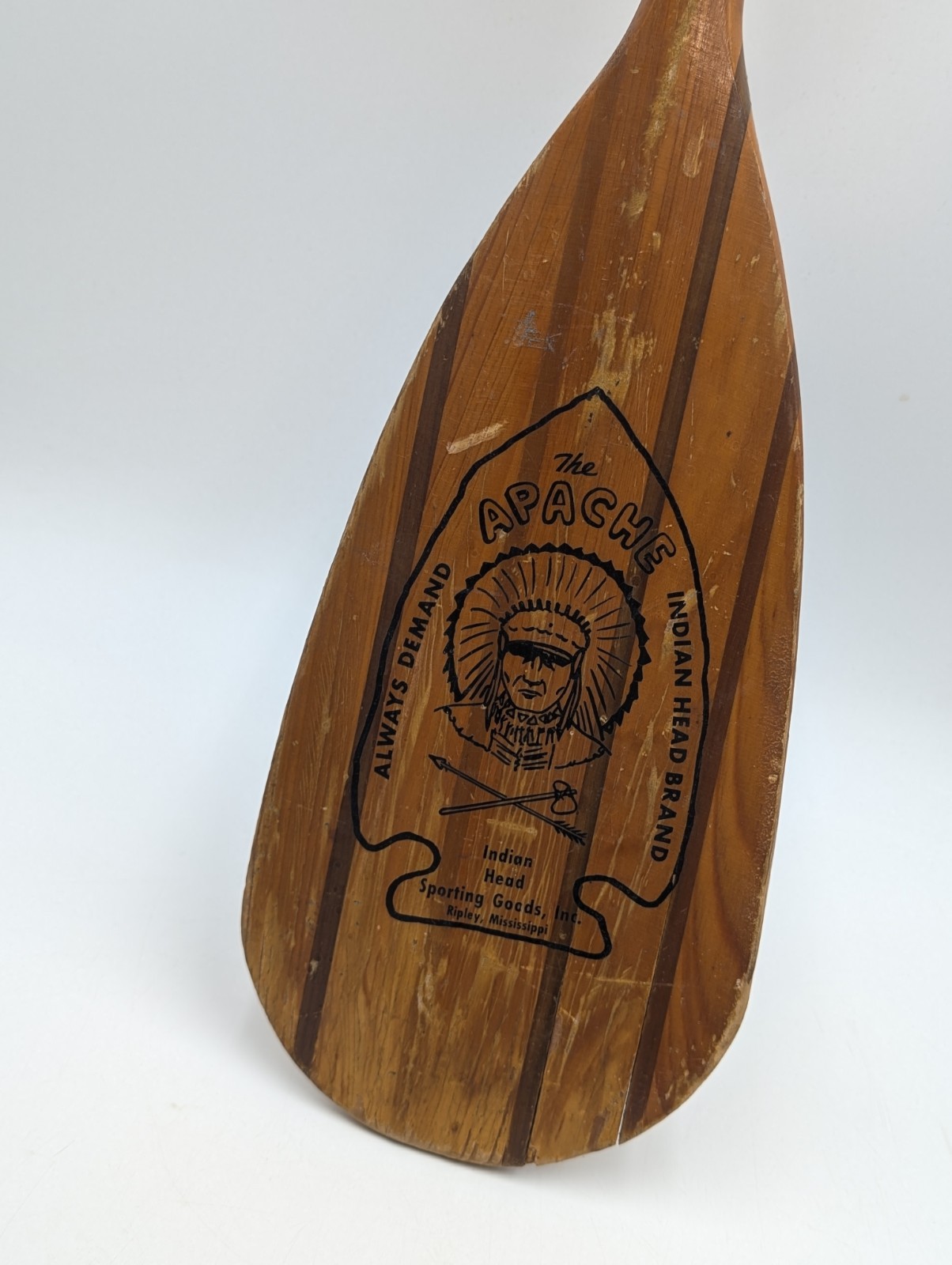 “The Apache” Wooden 29.5″ Canoe Oar Decor Indian Head Sporting Goods Ripley ,MS