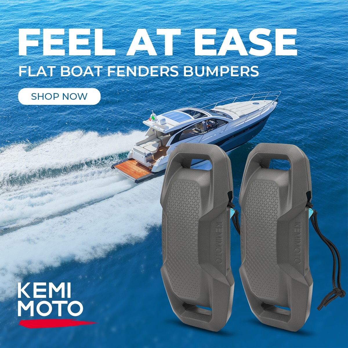 KEMIMOTO Boat Fenders Boat Bumpers For Docking Bass Boat Jon Boat Pontoon Boat