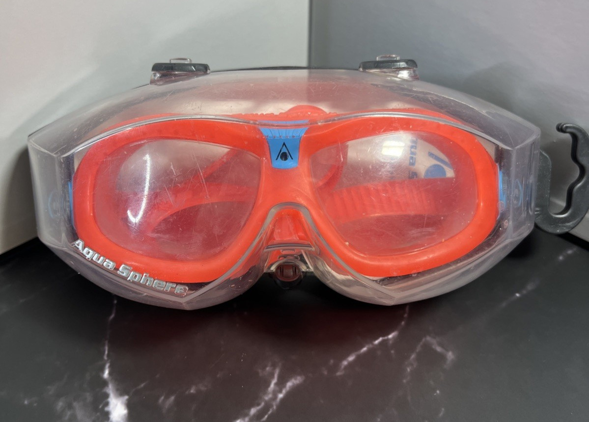 Swimming Snorkel Goggles CORAL Aqua Sphere SEAL KID Clear Lens Mask 175320