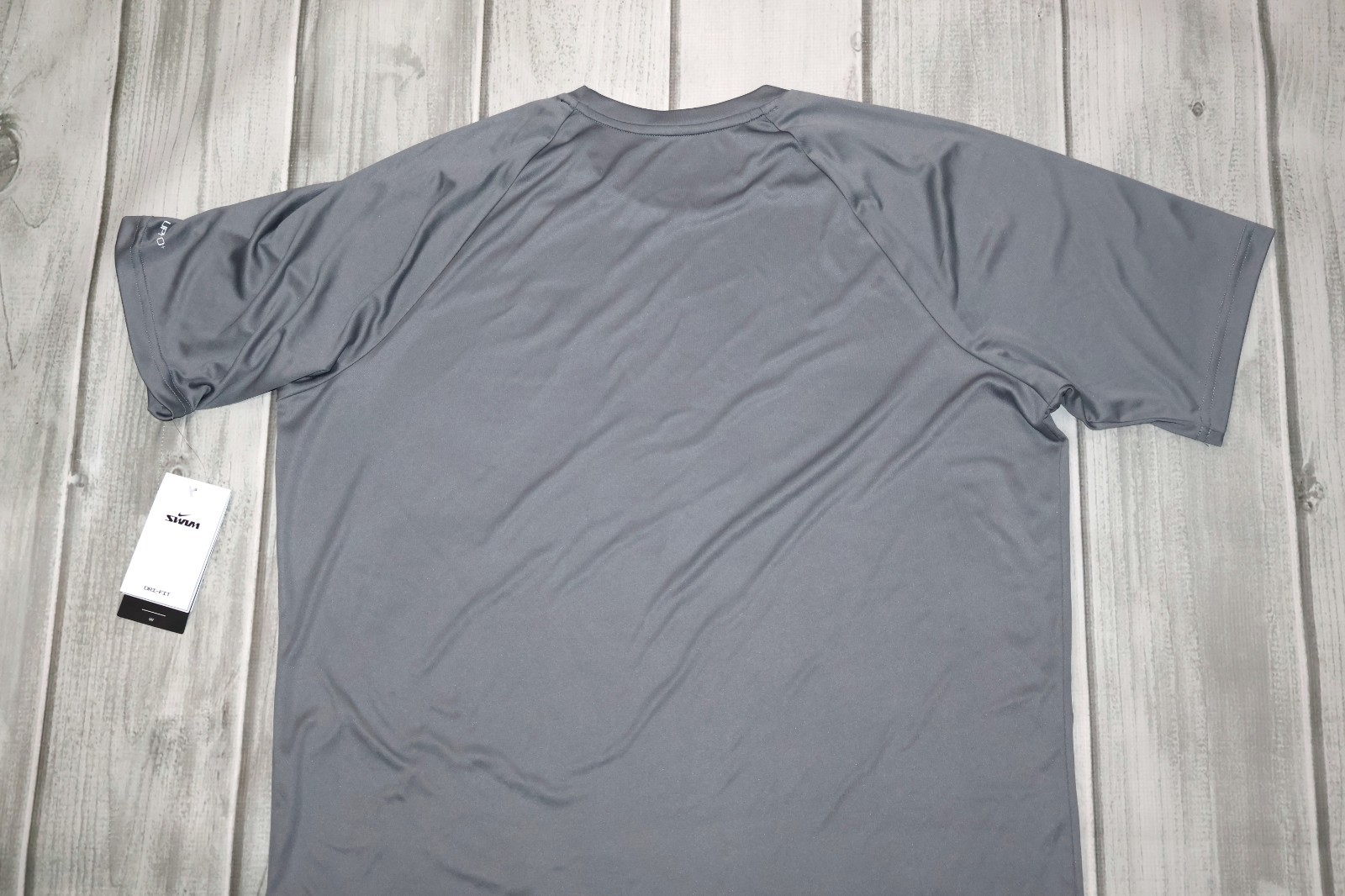 NEW Nike Swim Hydroguard Essential Men’s Dri-FIT UV Short Sleeve Top Gray UPF 40