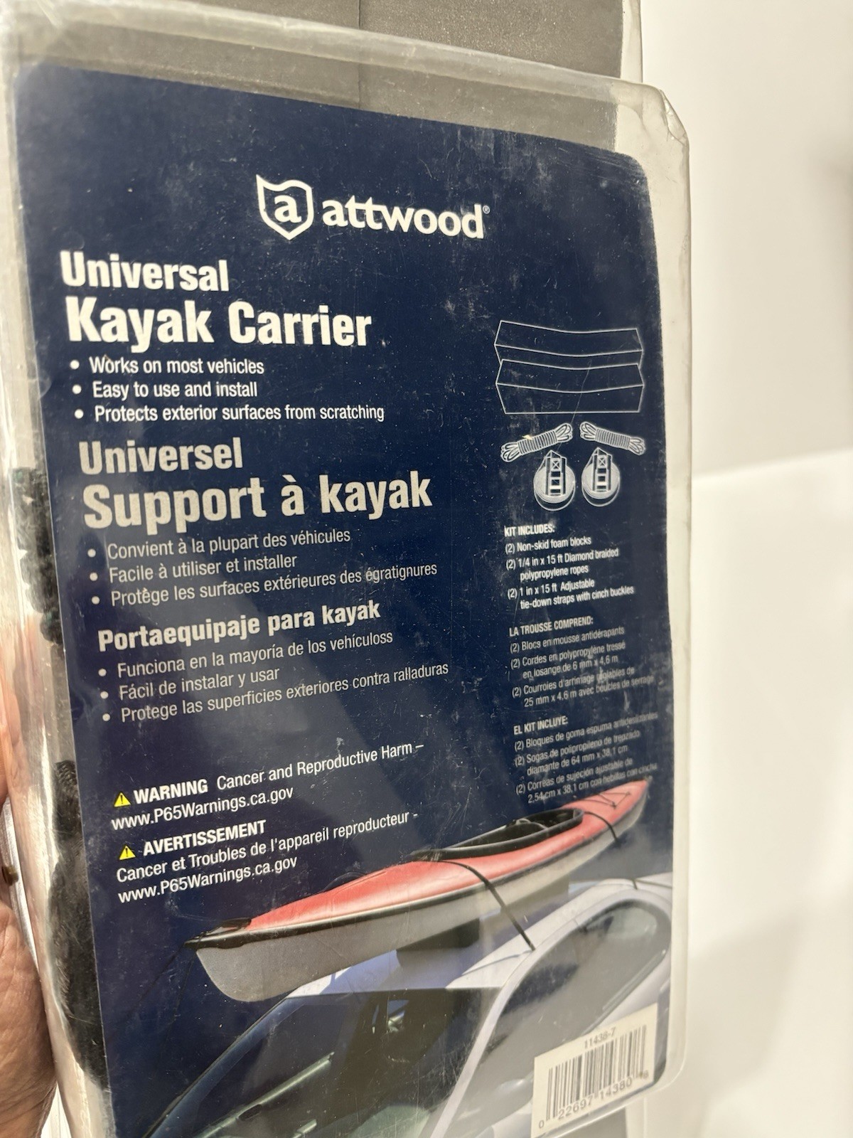 Attwood Universal Kayak Carrier Car Roof Foam Block Kit (New Open)