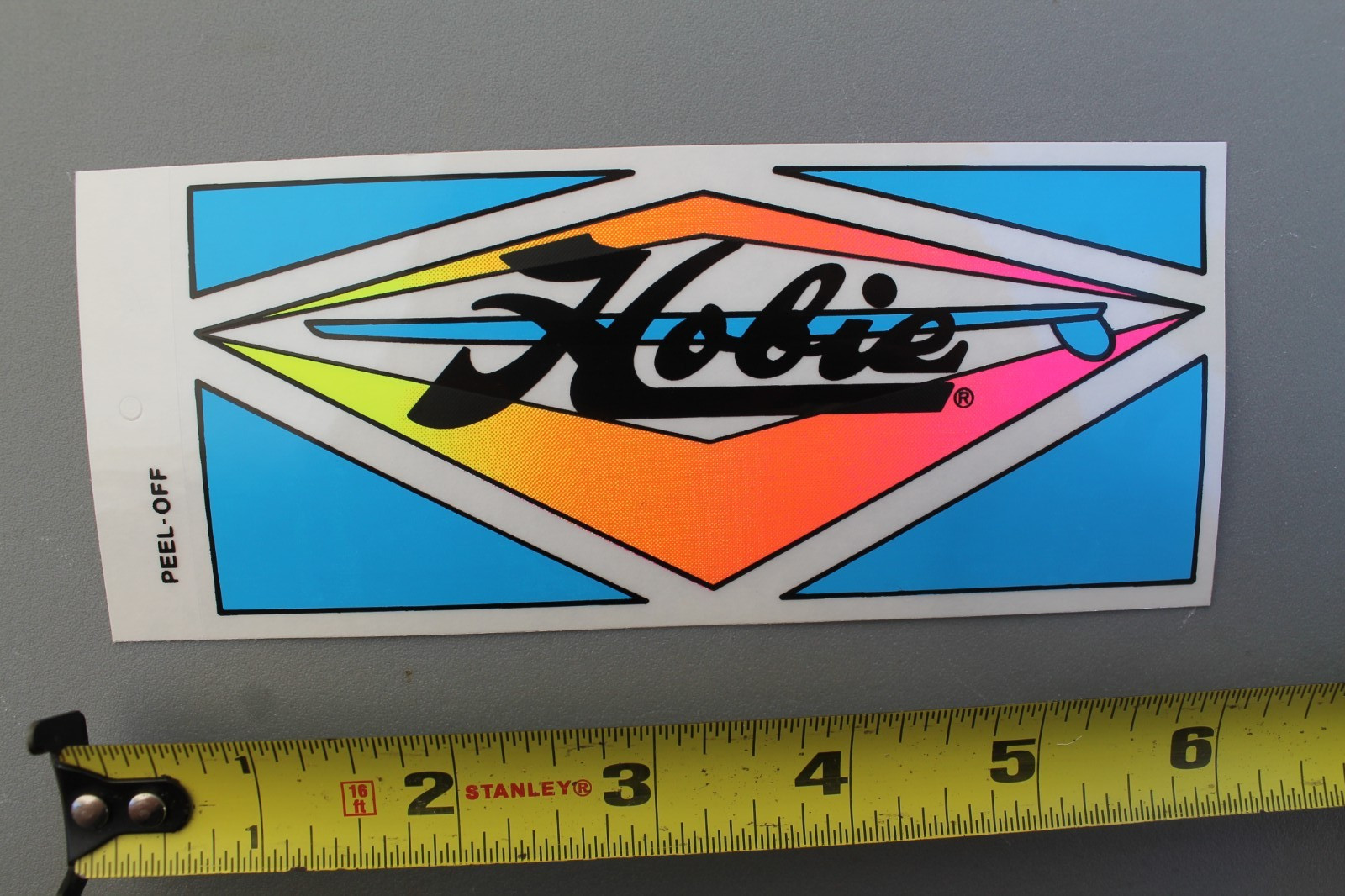Hobie Surfboards Surf Shop Neon 80’s Orange Blue OG V3B Vintage Surfing STICKER