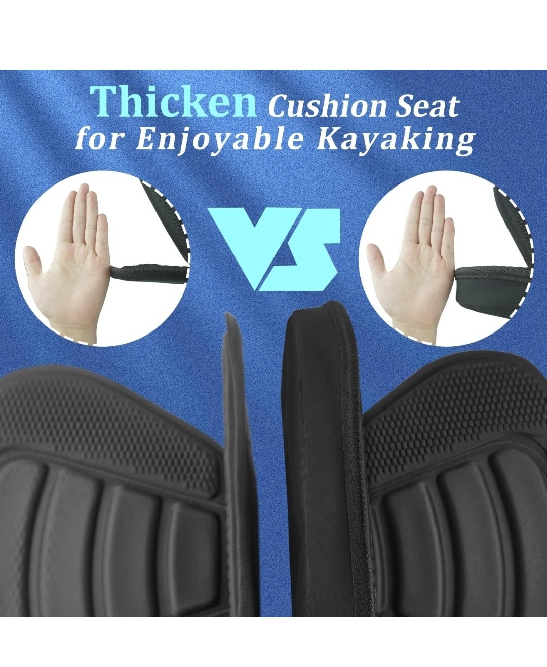 HLOGREE 1/2PCK Kayak Seats,Thicken Seat Cushion for Kayak,Padded Kayak Seat New