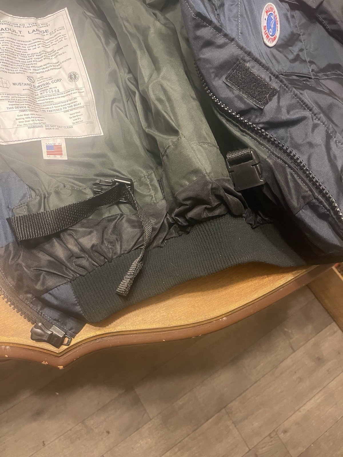 Mustang Survival Flotation Jacket MJ6214 Adult L 42-46 Dark Blue