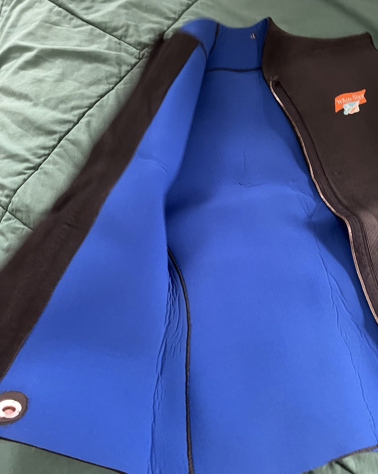 Vintage Neoprene White Stag 2-Piece Wet Suit XL CHECK FLAT MEASUREMENTS in Photo