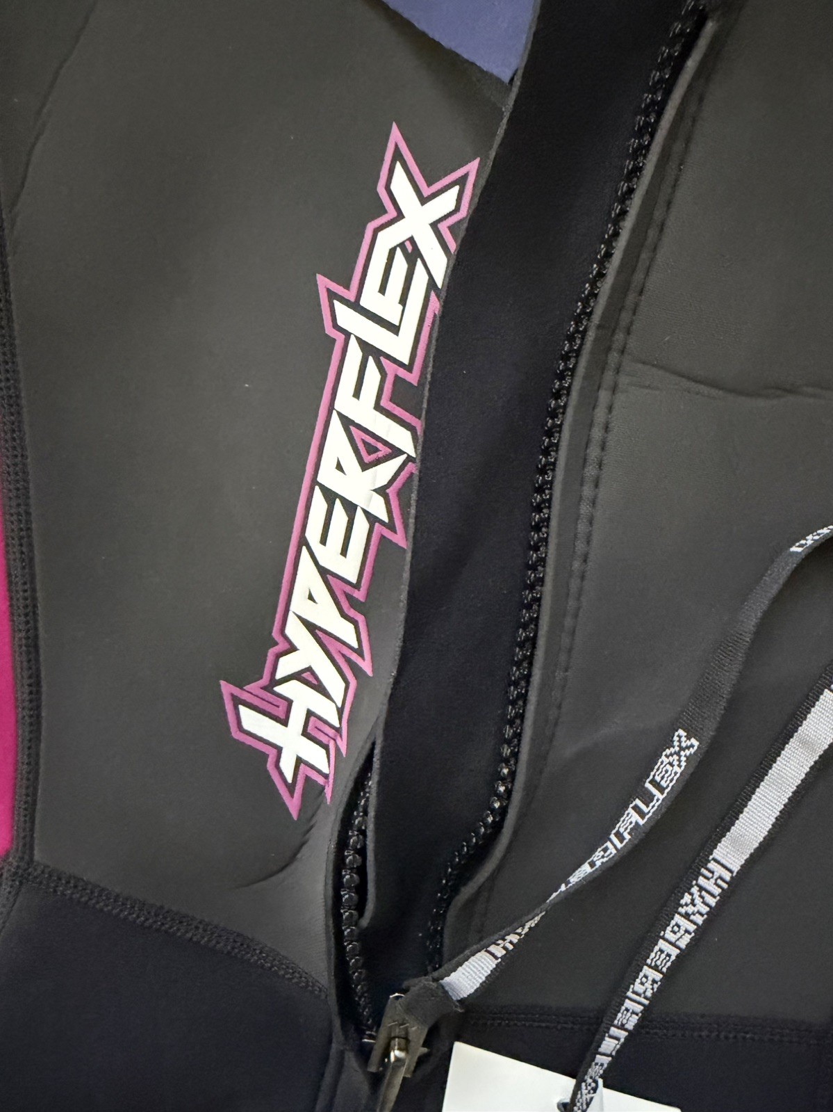 Hyperflex Shorty Wetsuit Access 2mm Size Women’s 8 Full Zip Pink Gray Black