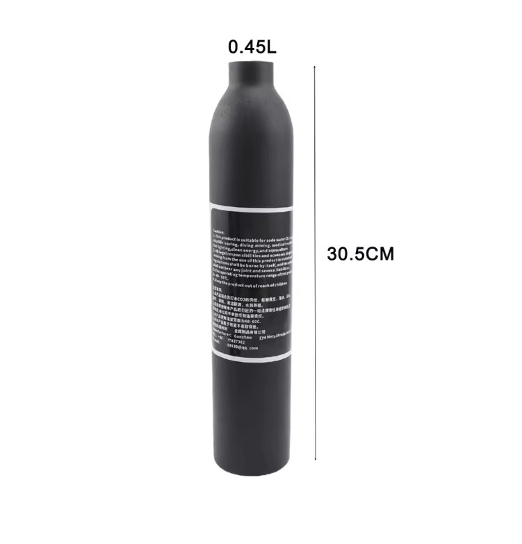PCP 300BAR 4500PSI Tank Aluminum Co2 Cylinder High Pressure Air M18x1.5 Thread