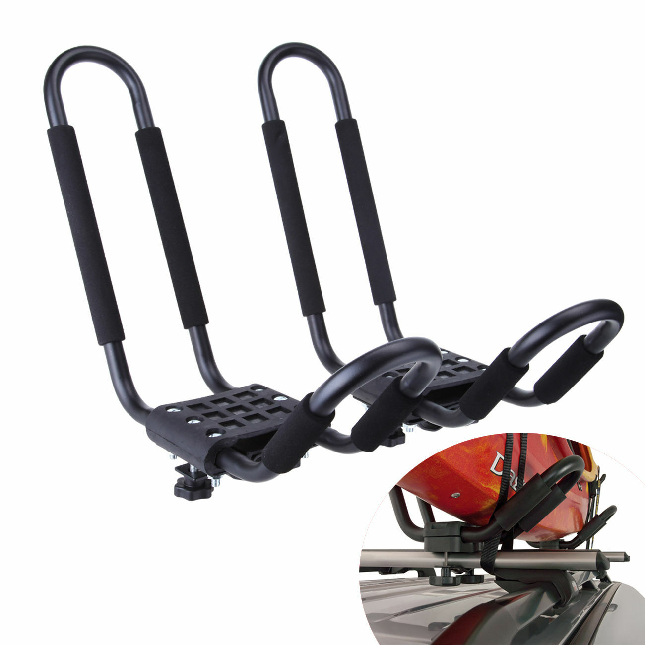 1/2/4 Canoe Boat Kayak Roof Rack For SUV Car Truck Top Mount Carrier J Cross Bar