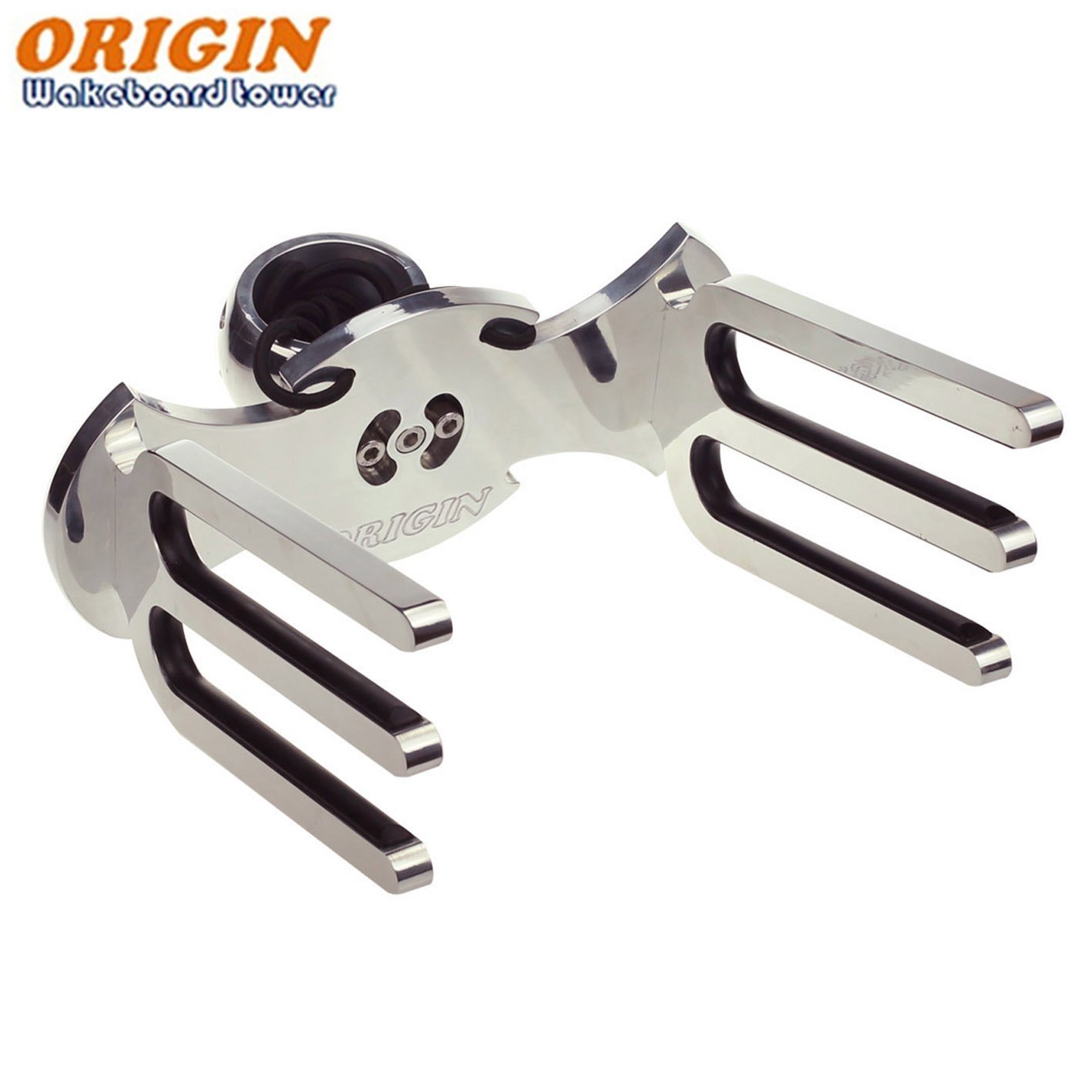 Origin Advancer Boat Wakeboard Tower Polished w/ 1 Wakeboard Tower Rack 5 Yr Wty